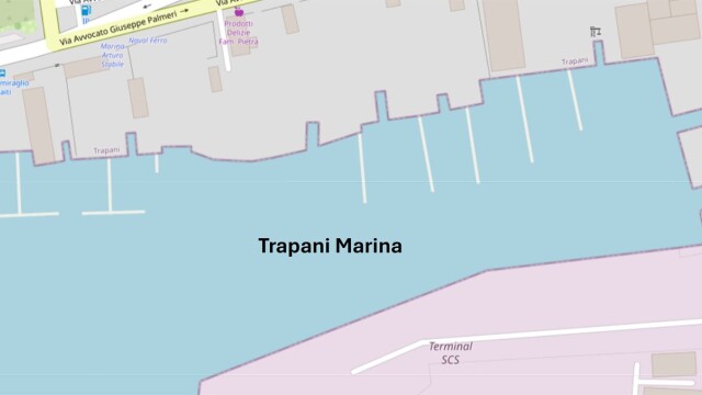Map of the partner marina in Trapani – SailorOne